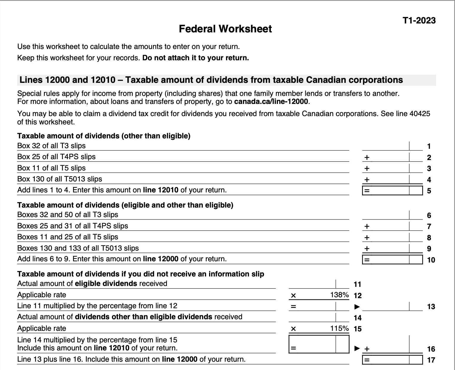 Federal-Worksheet-Line-40425-Federal-Dividend-Tax-Credit-Calculation