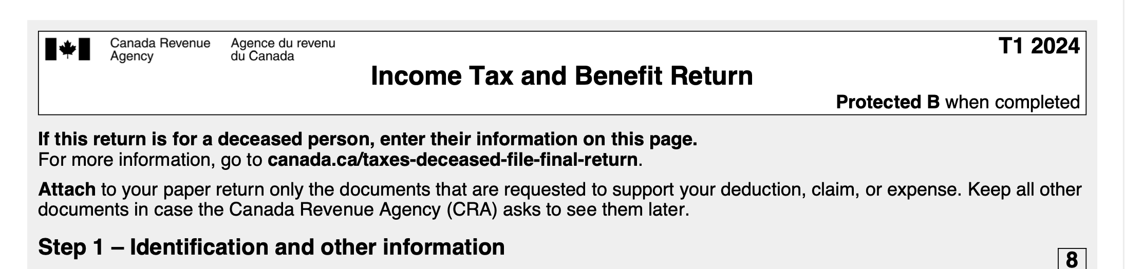 2024 T1 Income Tax and Benefit Return